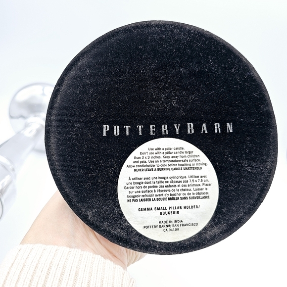 Pottery Barn Gemma Silver Tone Pillar Candle Holders - set of two - Picture 5 of 12